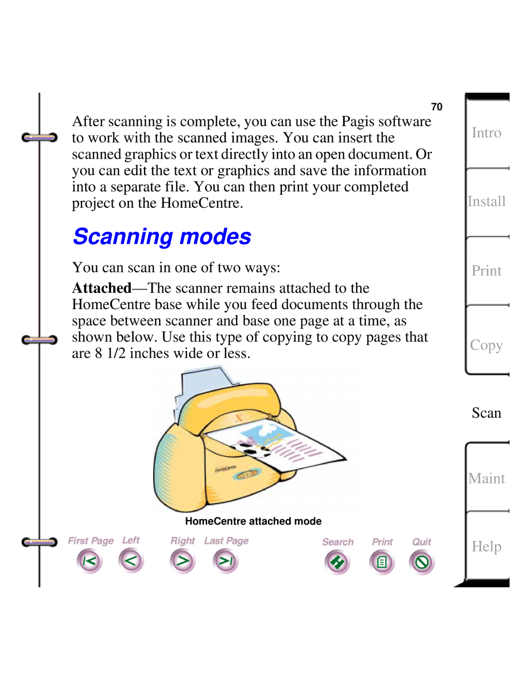 Xerox Document HomeCentre manual Scanning modes 