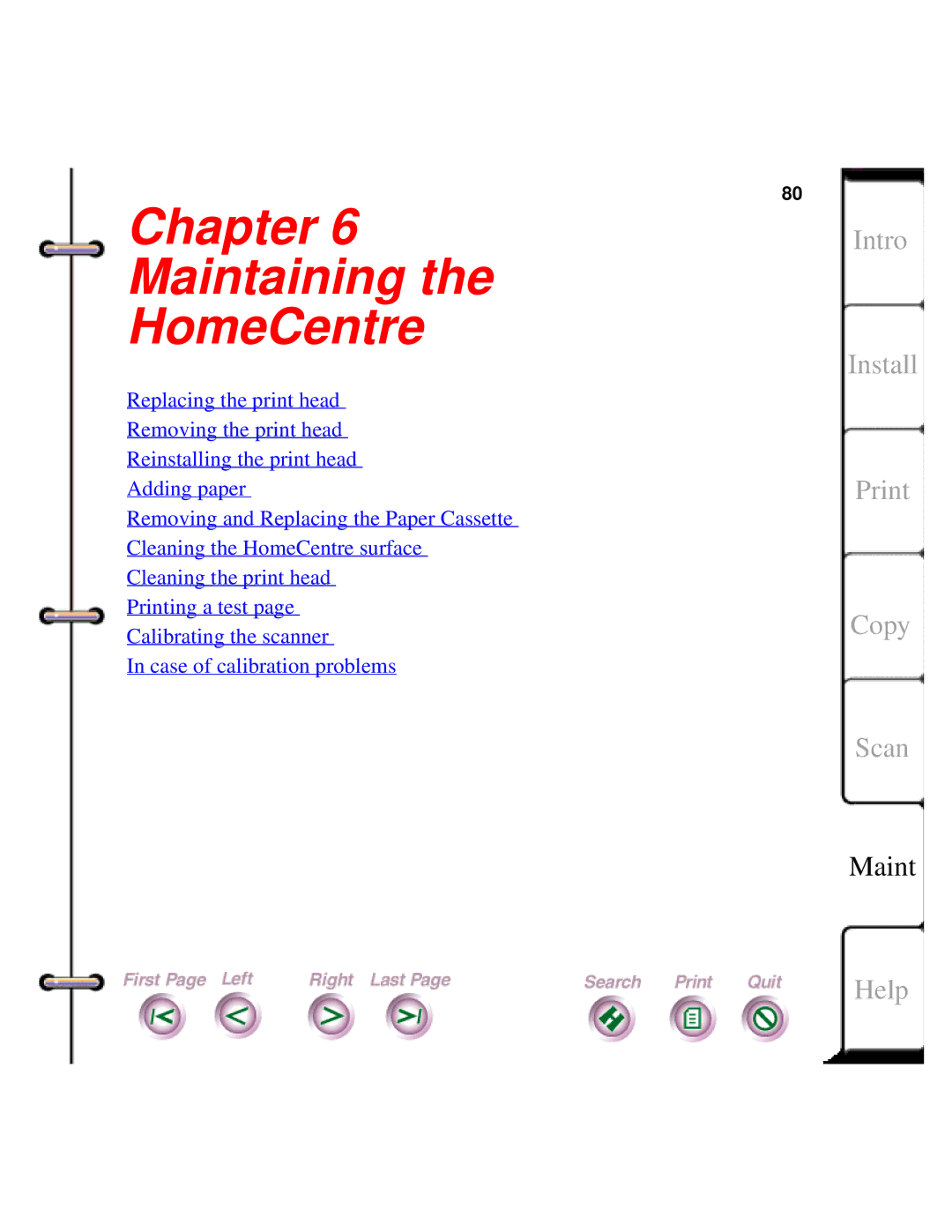 Xerox Document HomeCentre manual Chapter Maintaining HomeCentre 