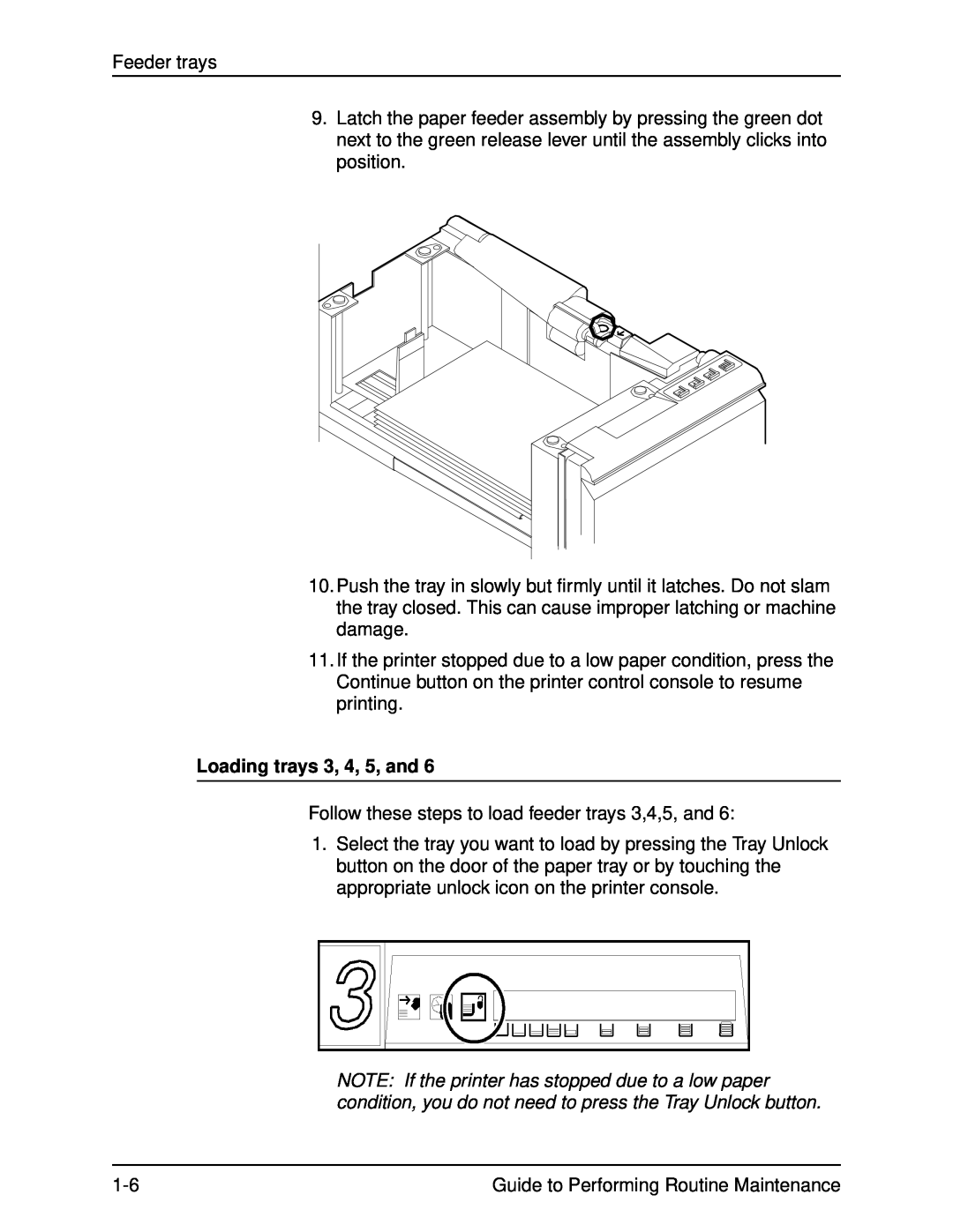 Xerox DocuPrint 96 manual Loading trays 3, 4, 5, and 