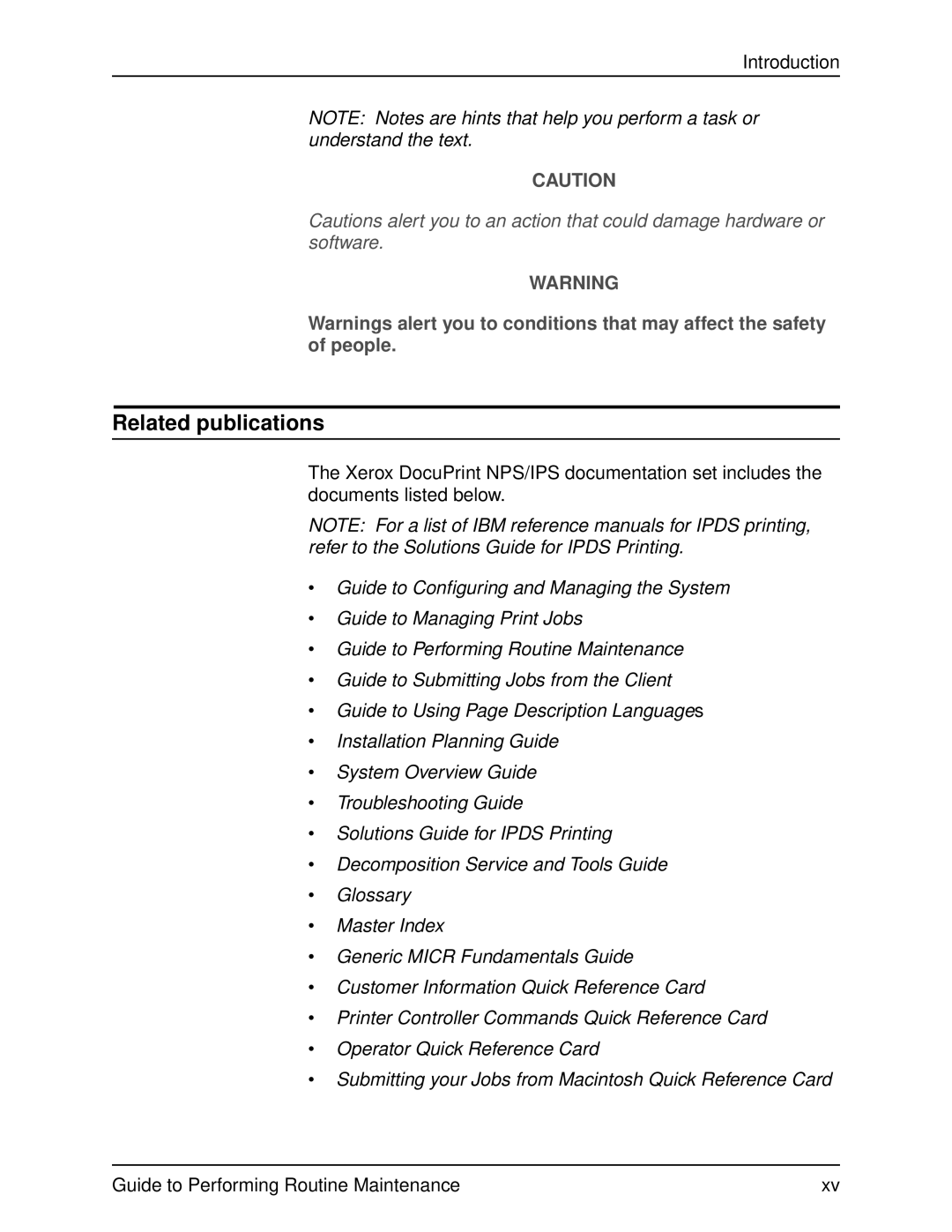 Xerox DocuPrint 96 manual Related publications 