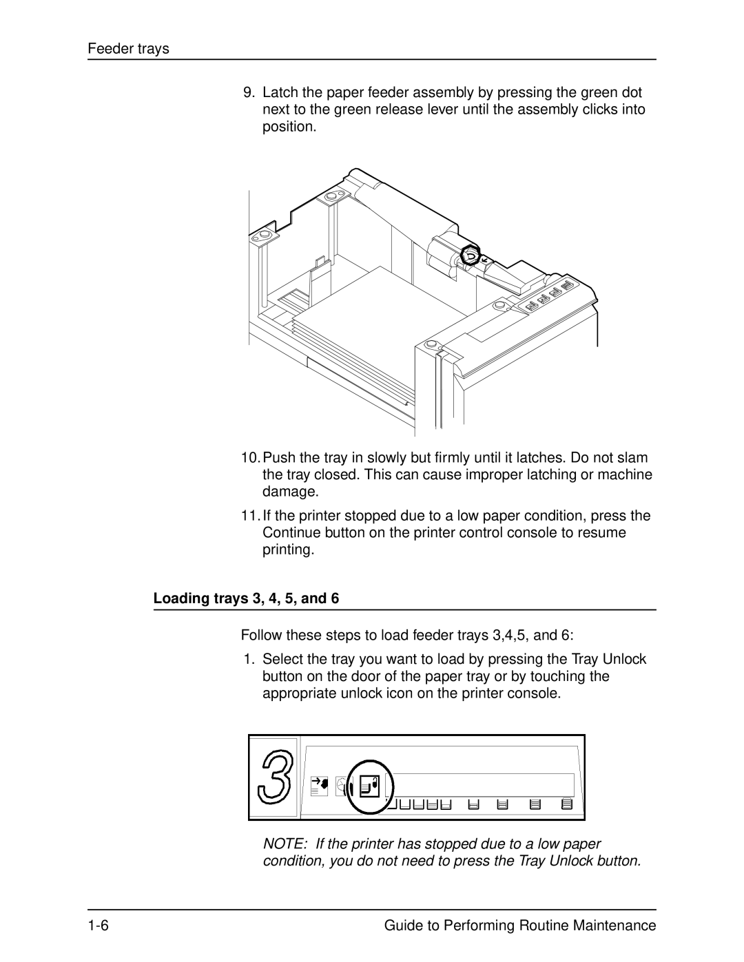 Xerox DocuPrint 96 manual Loading trays 3, 4, 5 