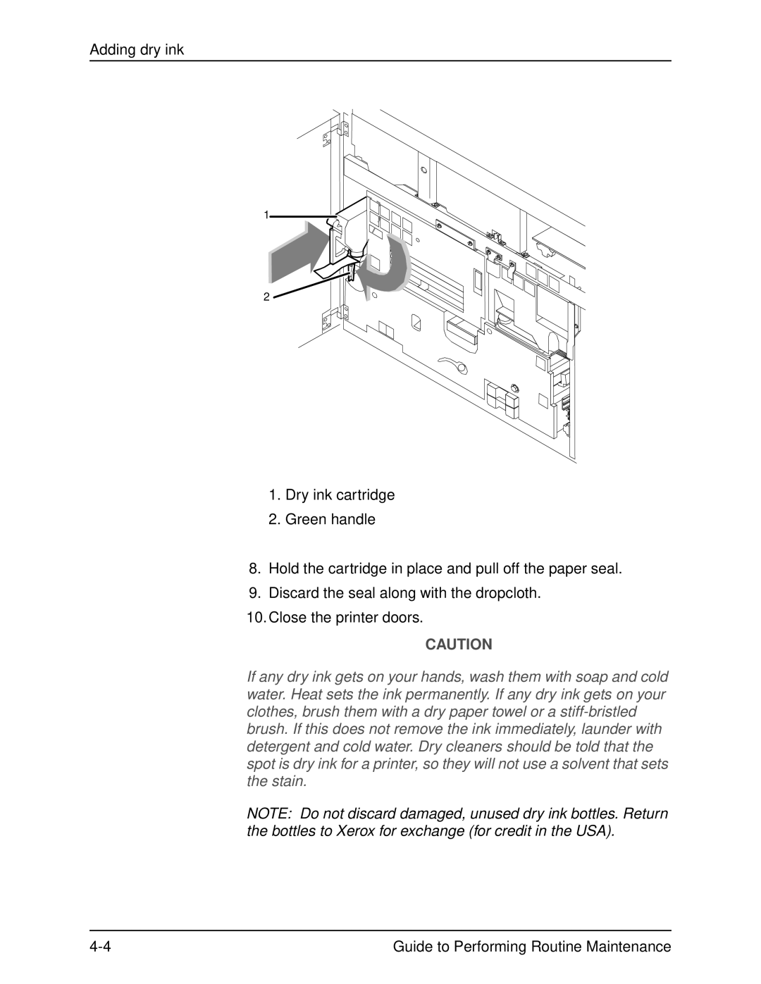 Xerox DocuPrint 96 manual Guide to Performing Routine Maintenance 