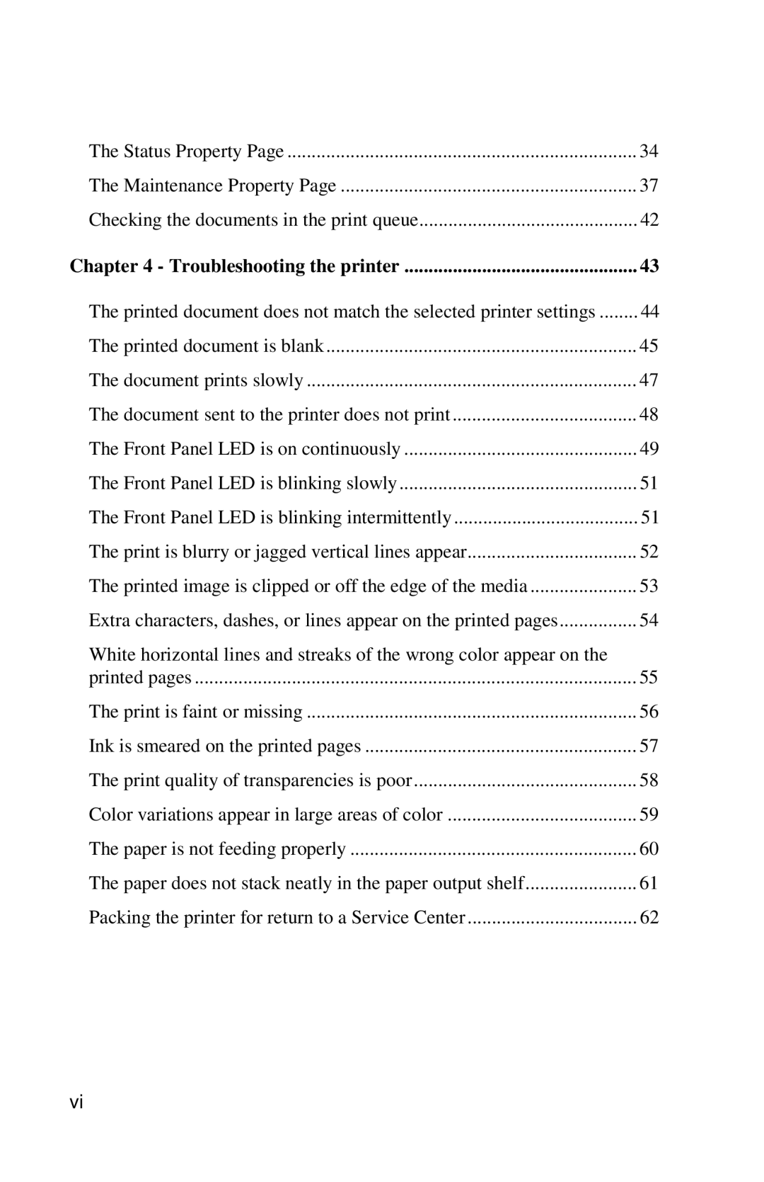 Xerox DocuPrint C6 manual Troubleshooting the printer 