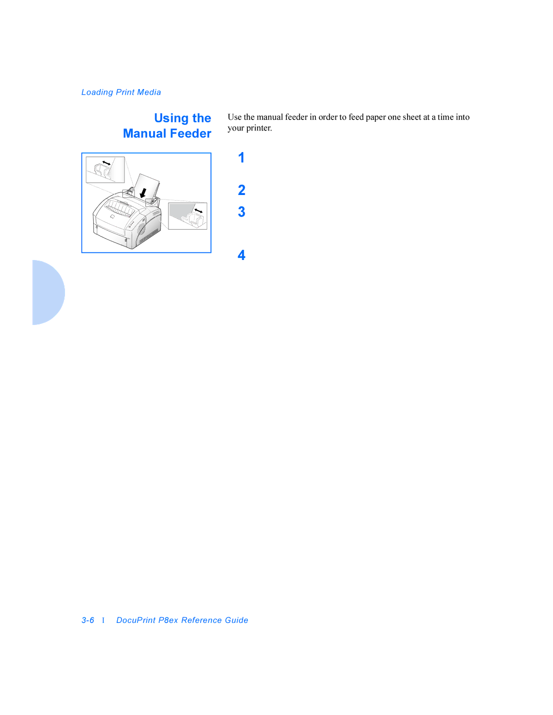 Xerox DocuPrint P8ex manual Using Manual Feeder, Application 