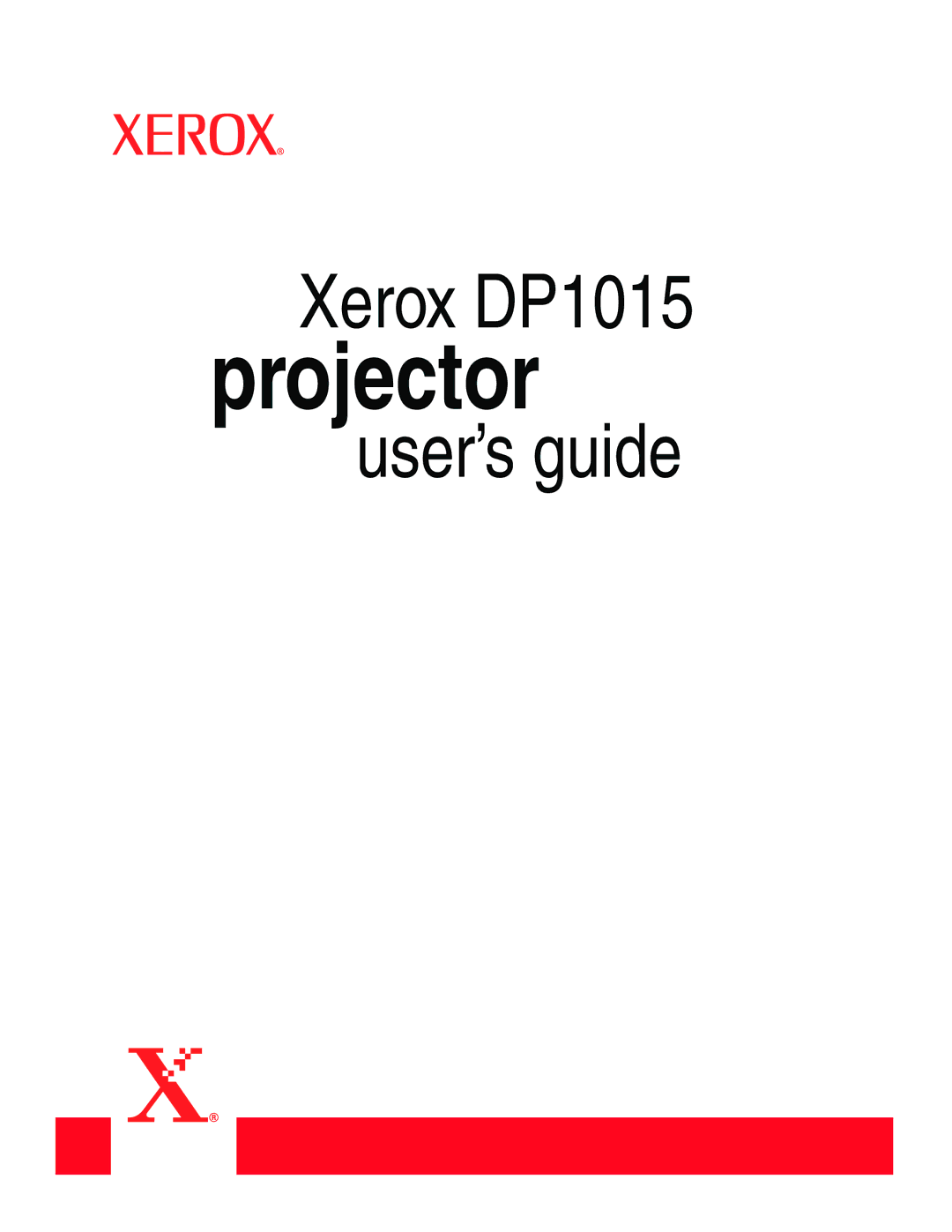 Xerox DP 1015 manual Projector 