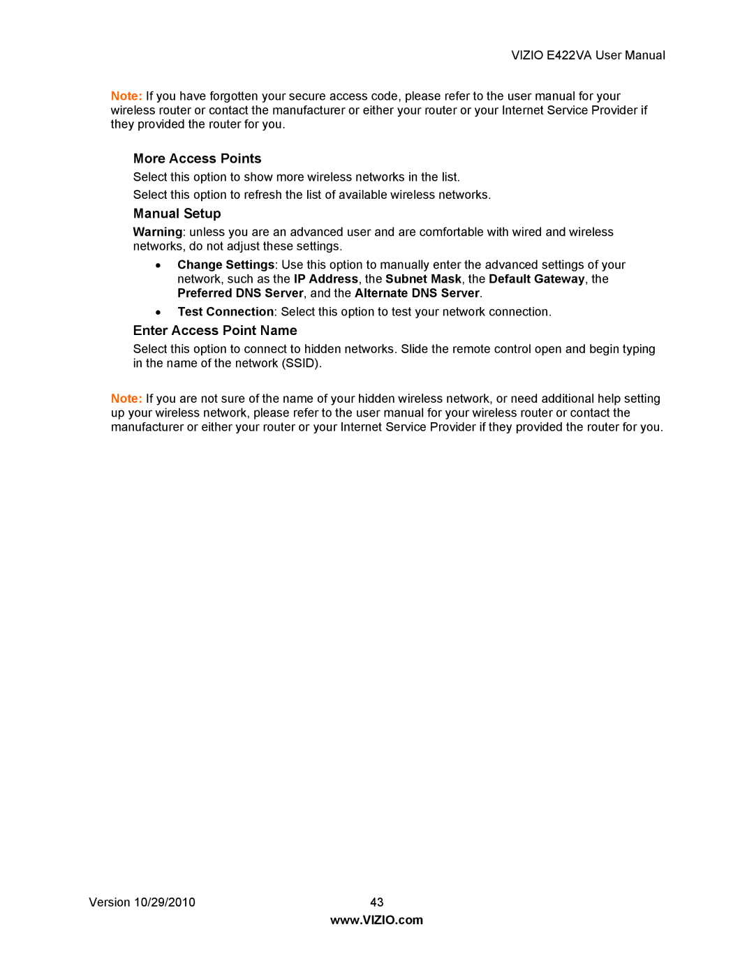 Xerox E422VA user manual More Access Points, Enter Access Point Name 