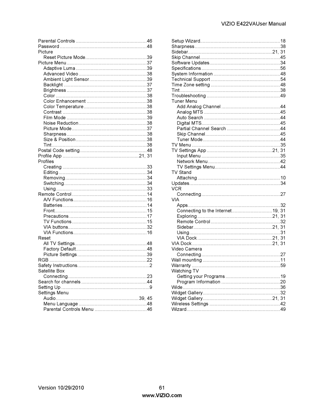 Xerox E422VA user manual Via 