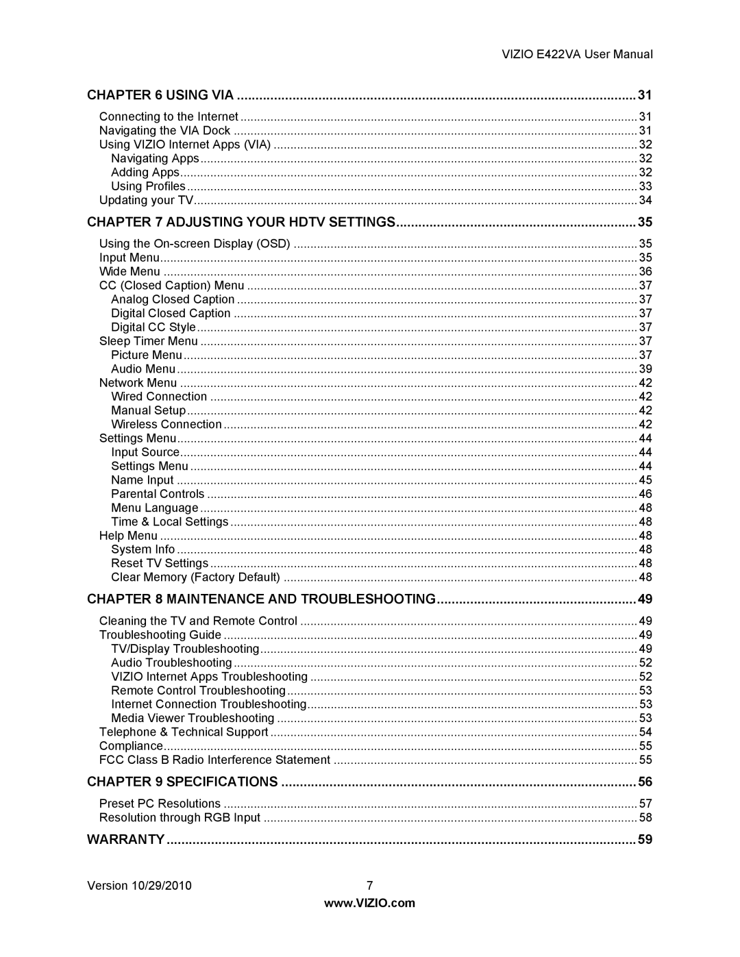 Xerox E422VA user manual Specifications 