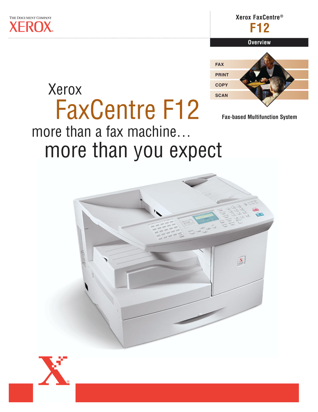 Xerox manual FaxCentre F12 