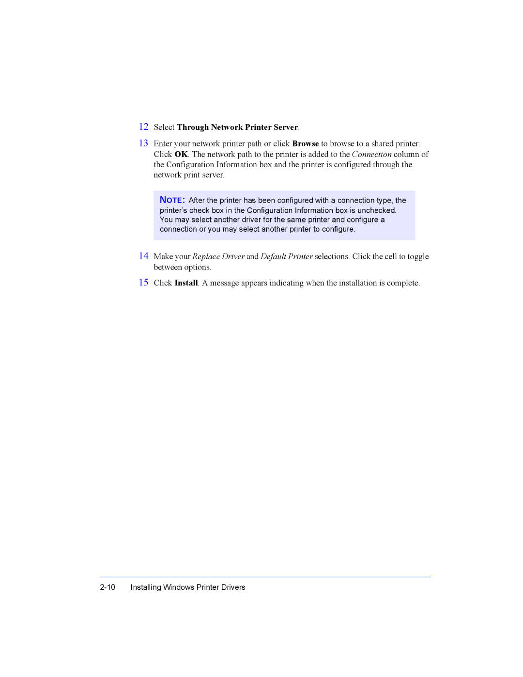 Xerox Fax Machine manual Select Through Network Printer Server 