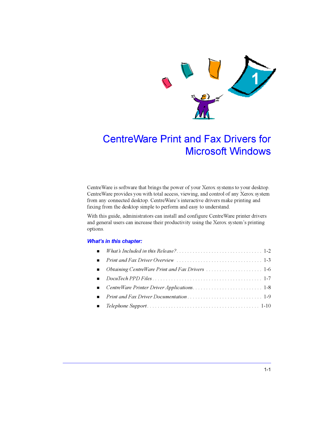 Xerox Fax Machine manual CentreWare Print and Fax Drivers for Microsoft Windows 