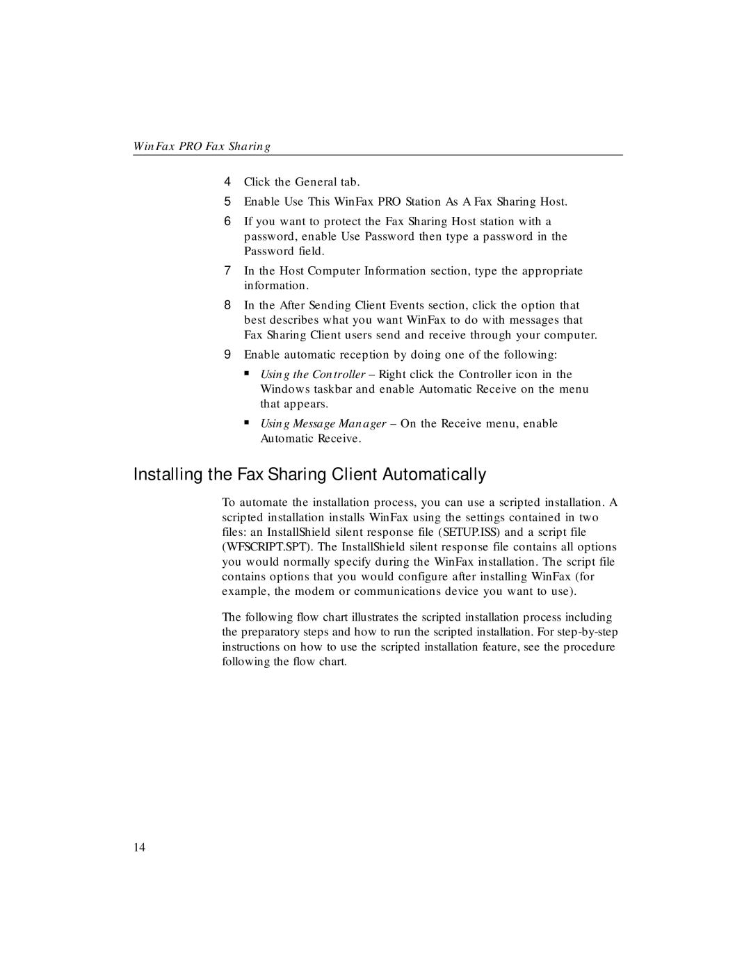 Xerox manual Installing the Fax Sharing Client Automatically 