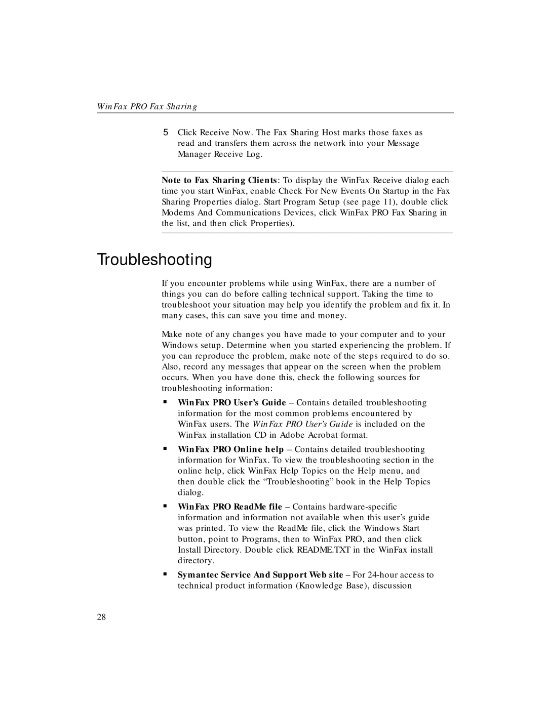 Xerox Fax Sharing manual Troubleshooting 