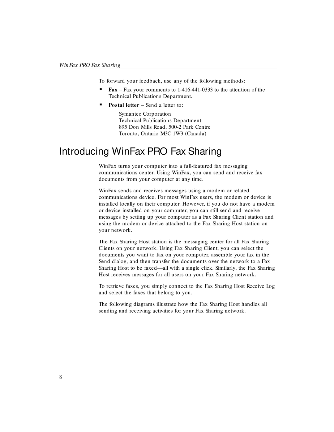 Xerox manual Introducing WinFax PRO Fax Sharing 