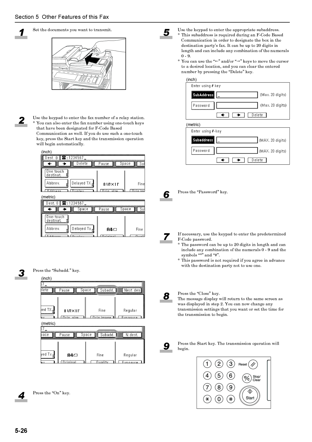 Xerox FAX System (J) manual Inch 