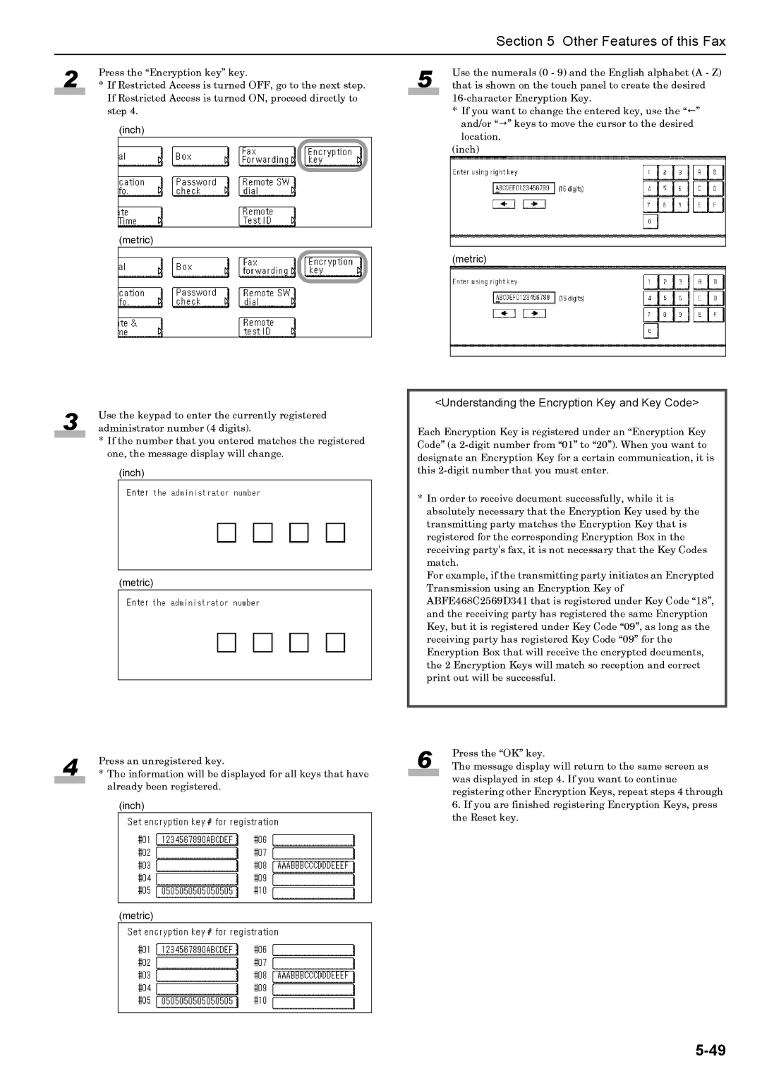 Xerox FAX System (J) manual Understanding the Encryption Key and Key Code 