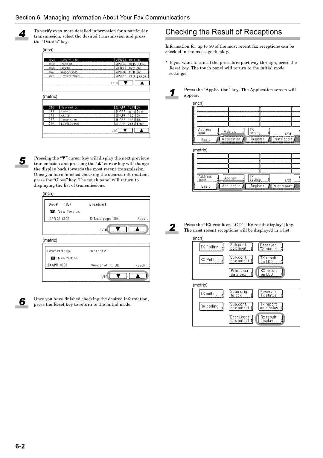 Xerox FAX System (J) manual Checking the Result of Receptions, Managing Information About Your Fax Communications 