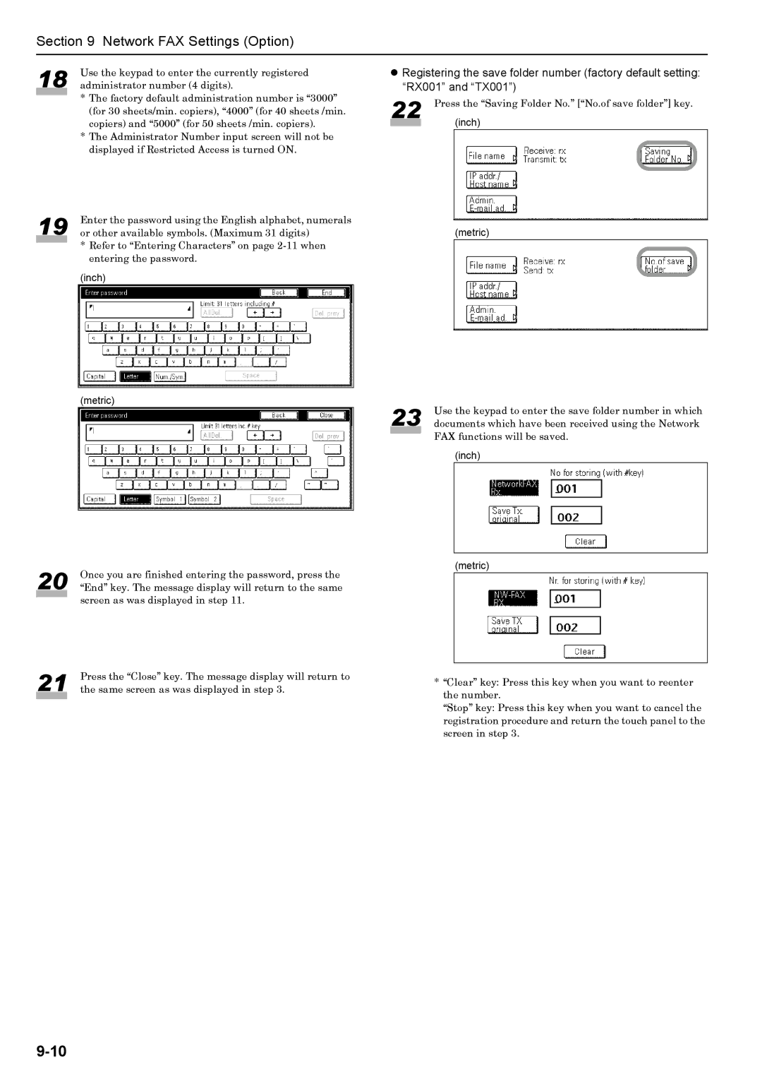 Xerox FAX System (J) manual Once you are finished entering the password, press 