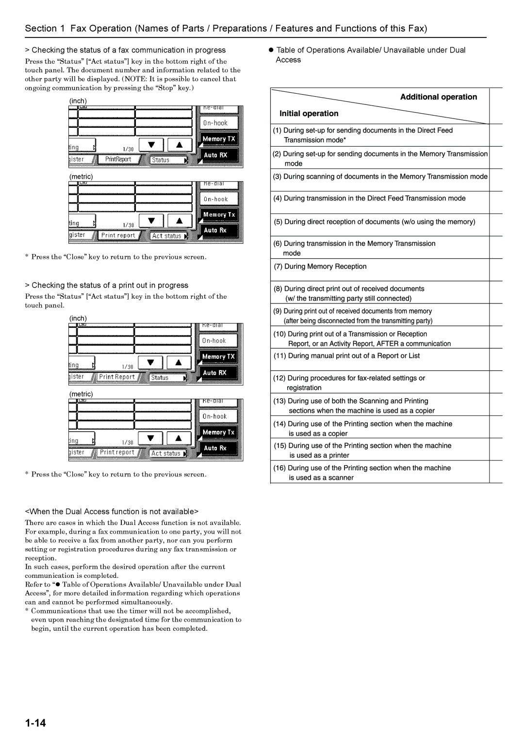 Xerox FAX System (J) manual Checking the status of a fax communication in progress 