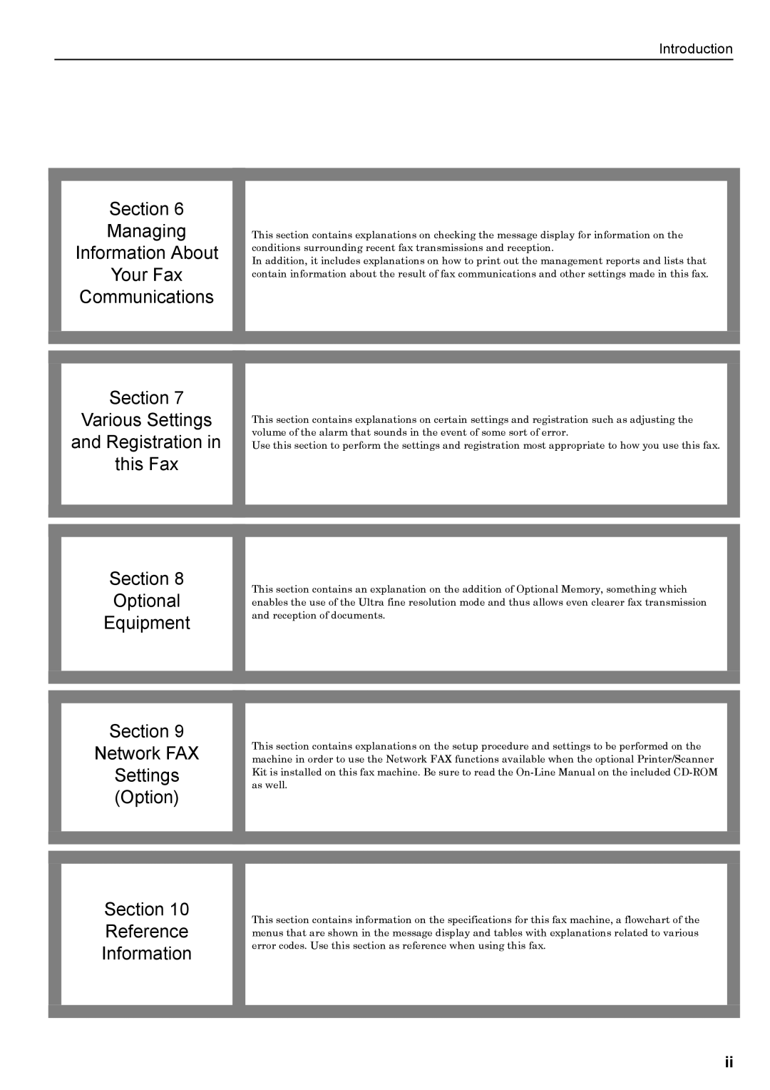 Xerox FAX System (J) manual Section Managing Information About Your Fax Communications, Section Optional Equipment 