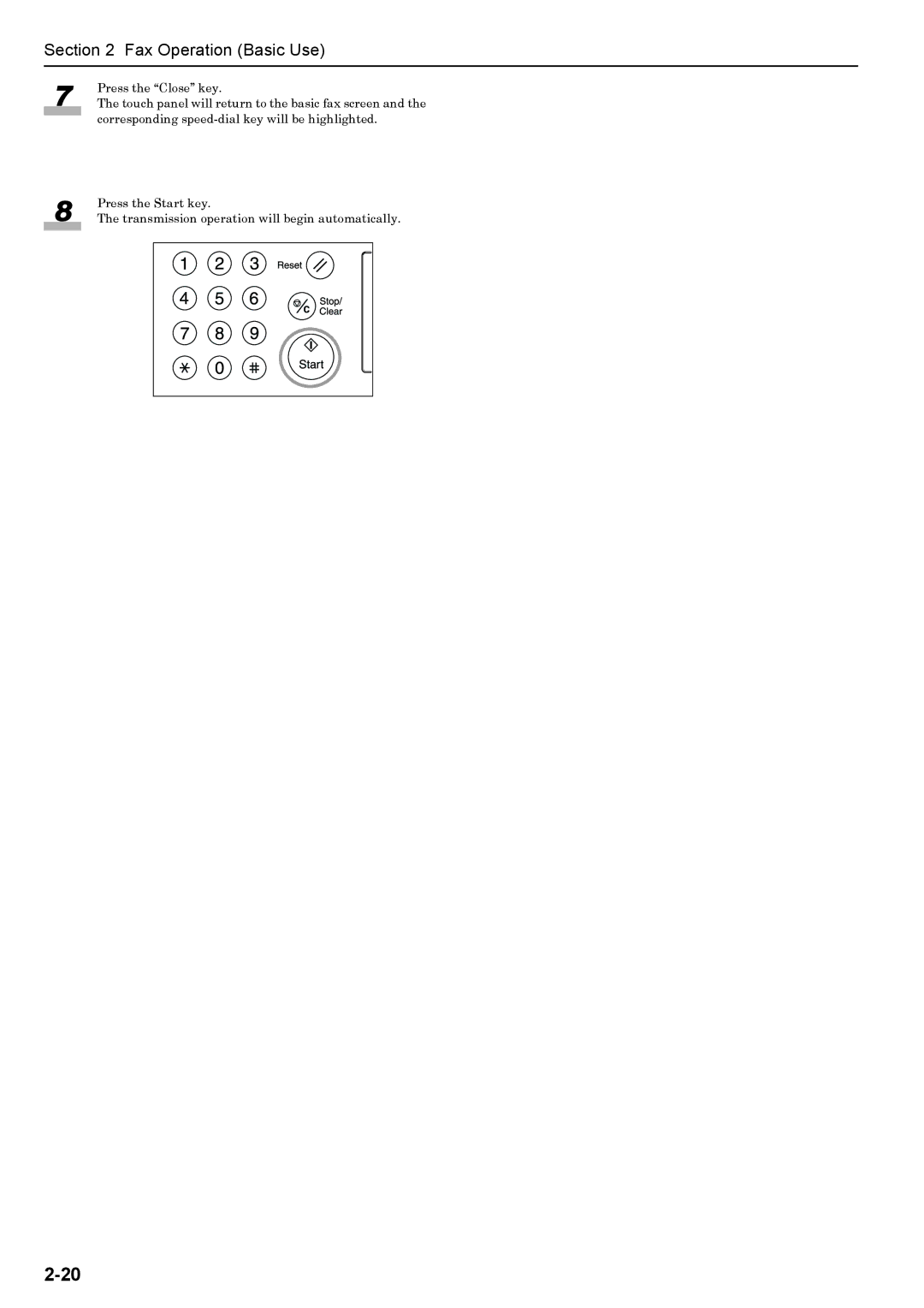 Xerox FAX System (J) manual Touch panel will return to the basic fax screen 