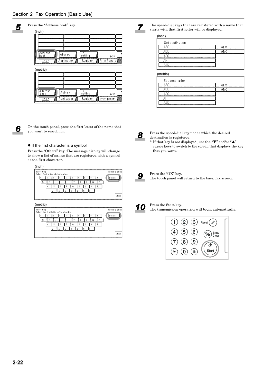 Xerox FAX System (J) manual If the first character is a symbol 