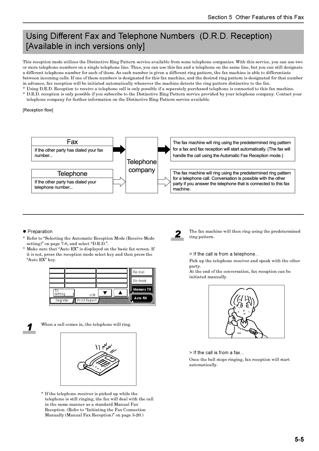 Xerox FAX System (J) manual Fax machine will then ring using the predetermined 