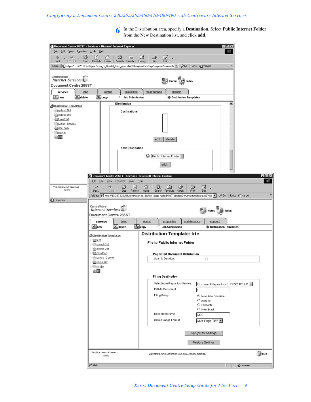 Xerox setup guide Xerox Document Centre Setup Guide for FlowPort 