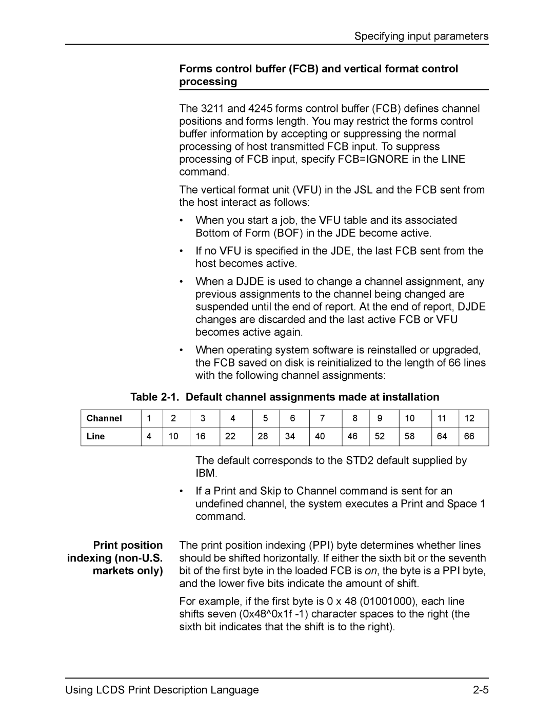 Xerox FreeFlow manual Default channel assignments made at installation, Ibm 