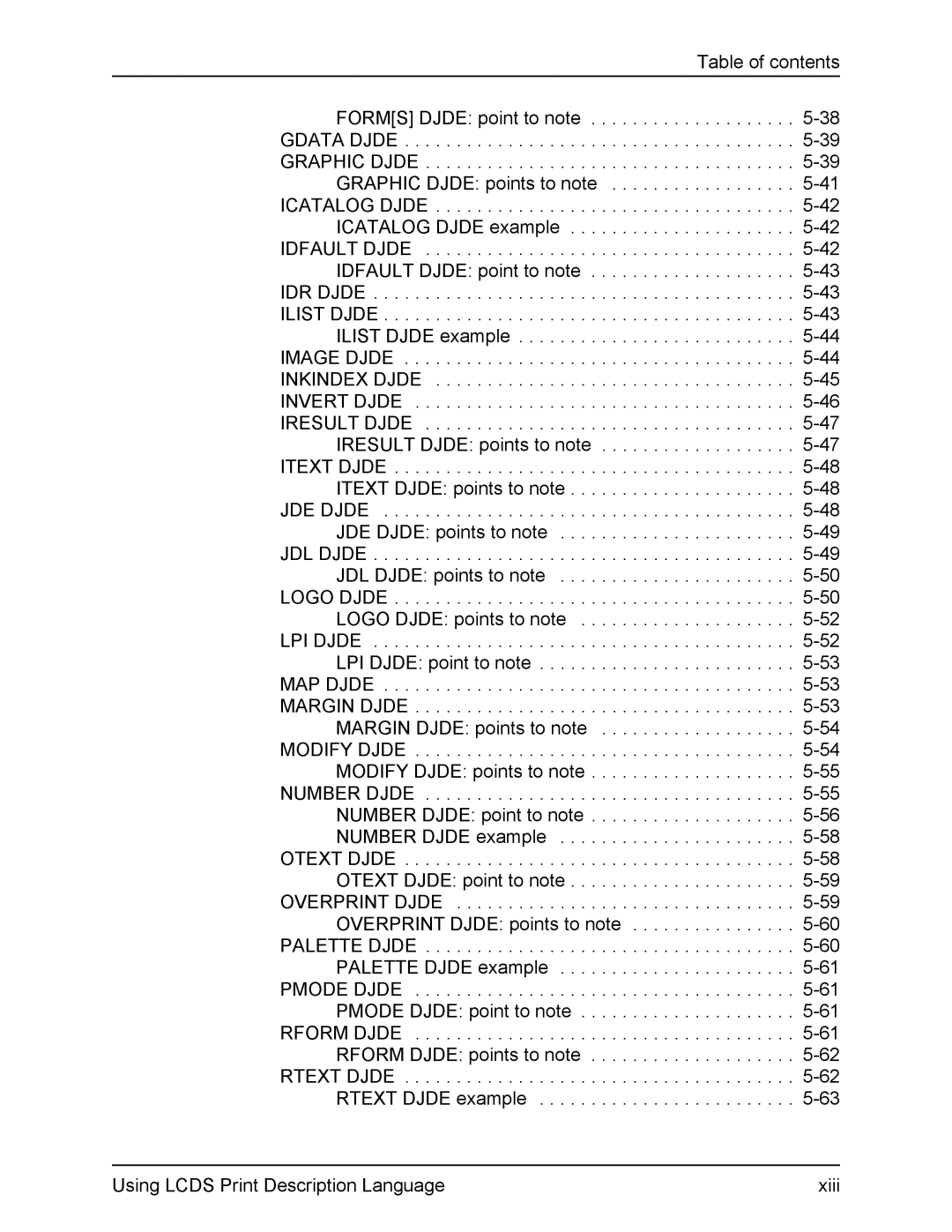 Xerox FreeFlow manual Gdata Djde Graphic Djde 