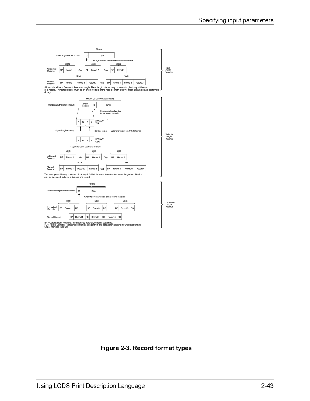 Xerox FreeFlow manual Record format types 