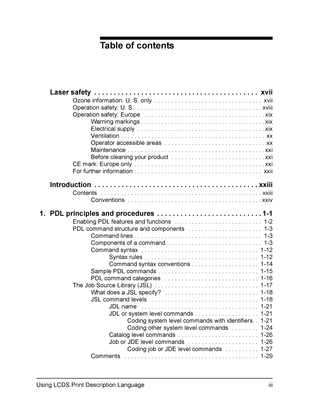 Xerox FreeFlow manual Table of contents 