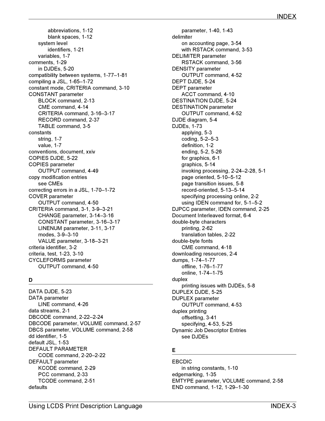 Xerox FreeFlow manual Destination Djde, Copies Djde, Duplex Djde, Default Parameter 