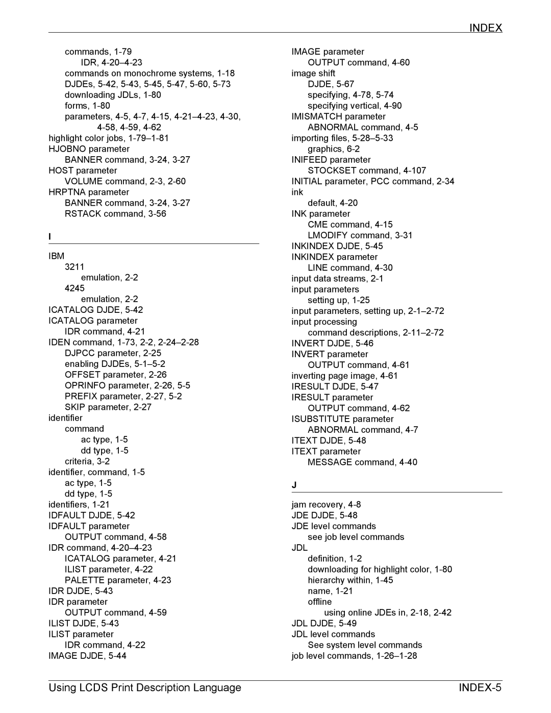 Xerox FreeFlow manual Ibm, Jdl 