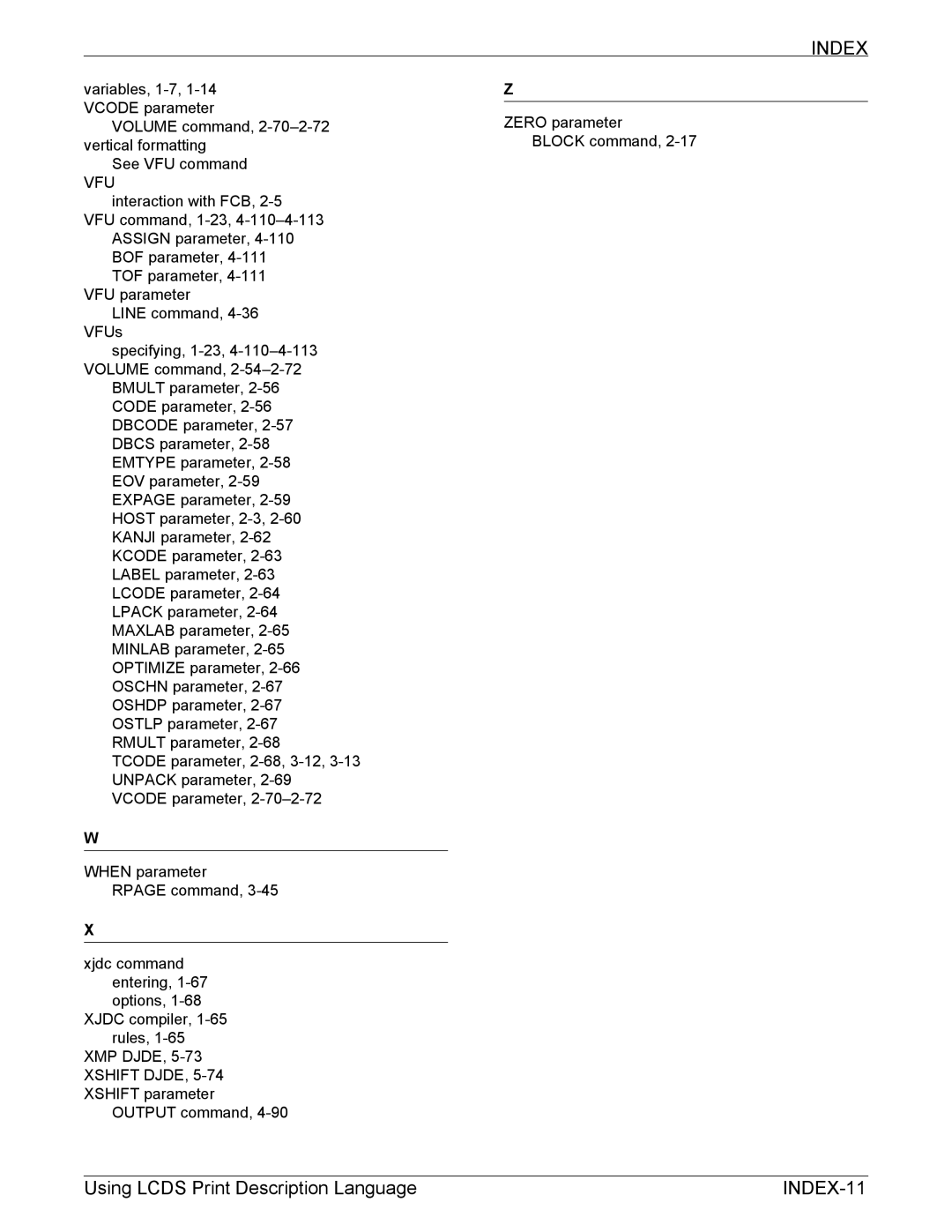 Xerox FreeFlow manual INDEX-11 