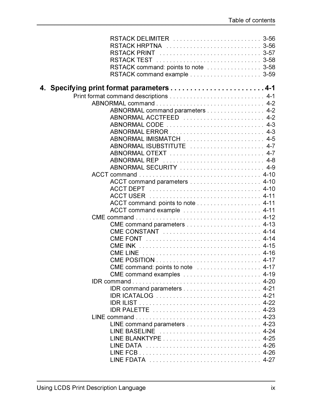 Xerox FreeFlow manual Specifying print format parameters 