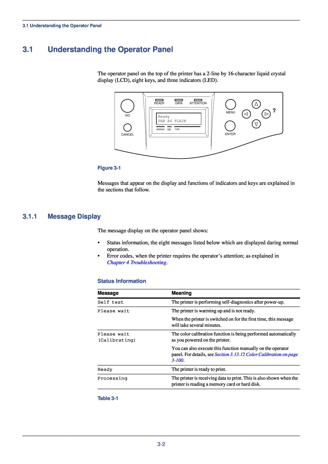 Xerox FS-C8008DN, FS-C8008N manual Understanding the Operator Panel, Message Display, Status Information 