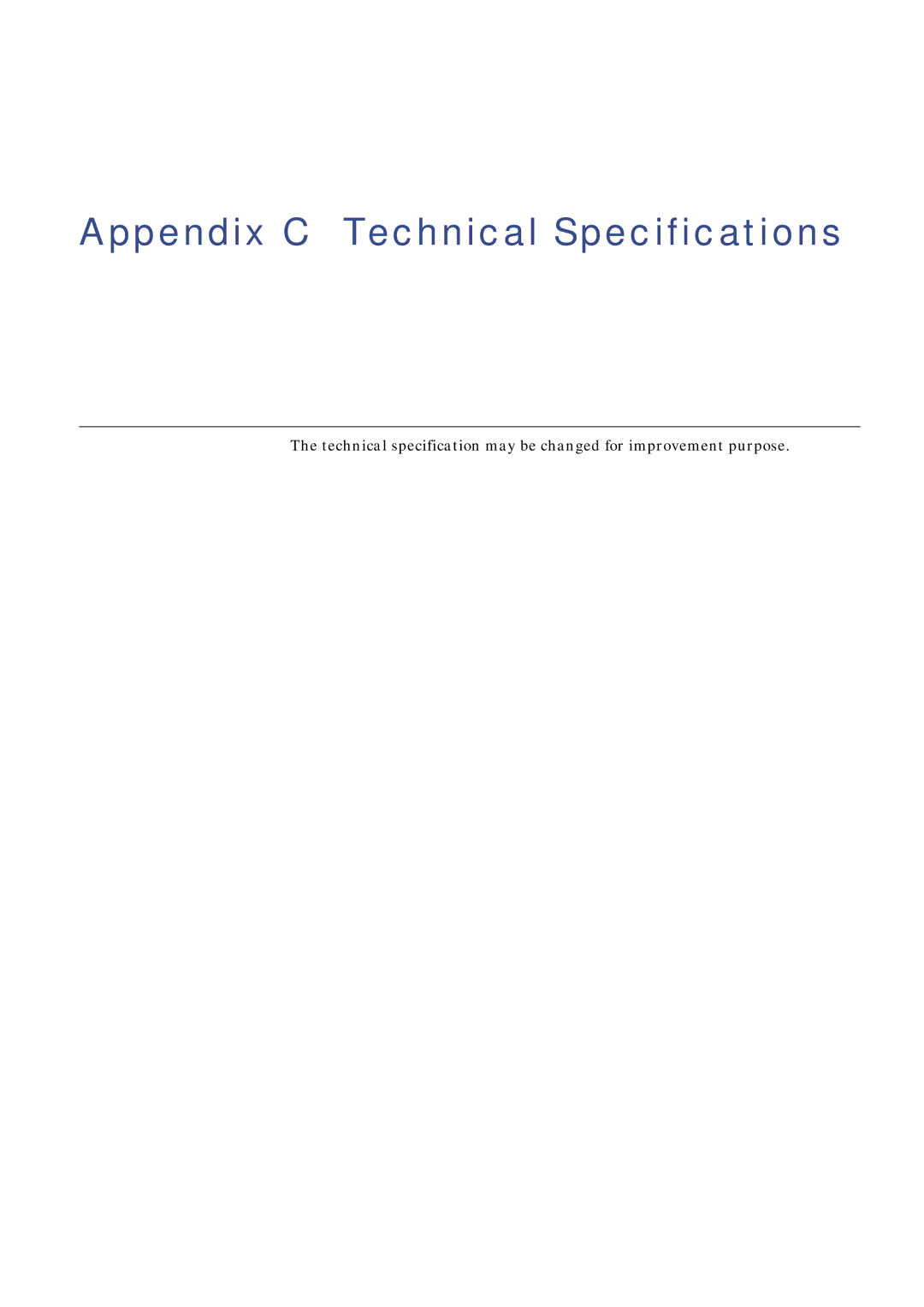 Xerox FS-C8008DN, FS-C8008N manual Appendix C Technical Specifications 