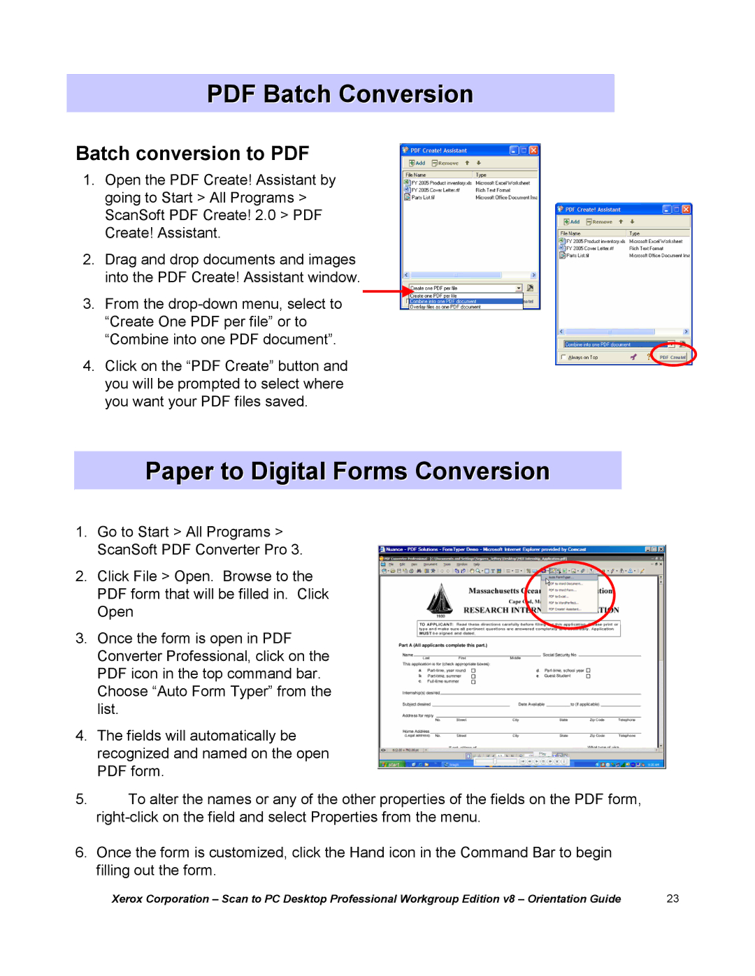 Xerox G8144Z manual Paper to Digital Forms Conversion 