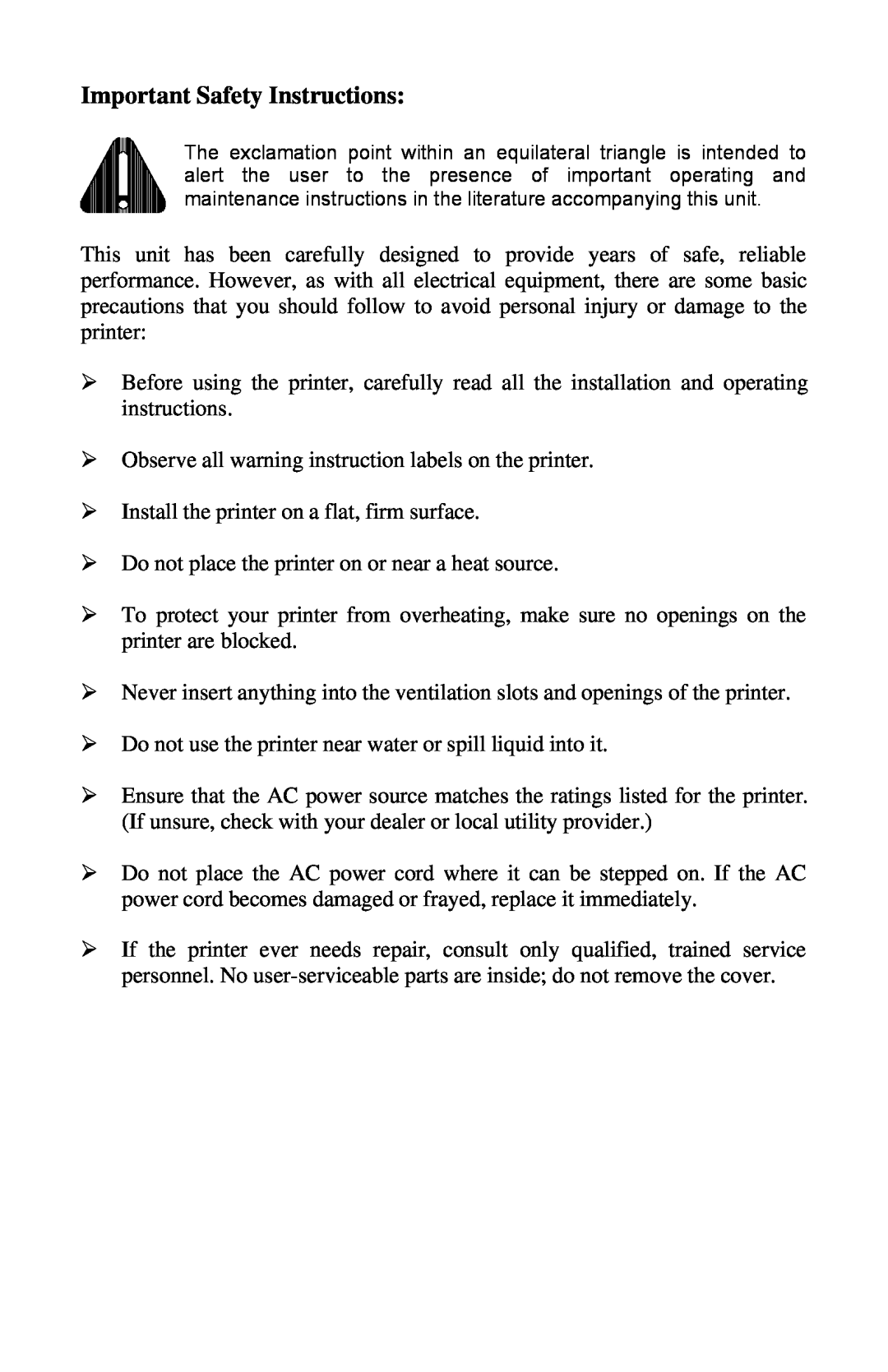 Xerox I Class manual Important Safety Instructions 