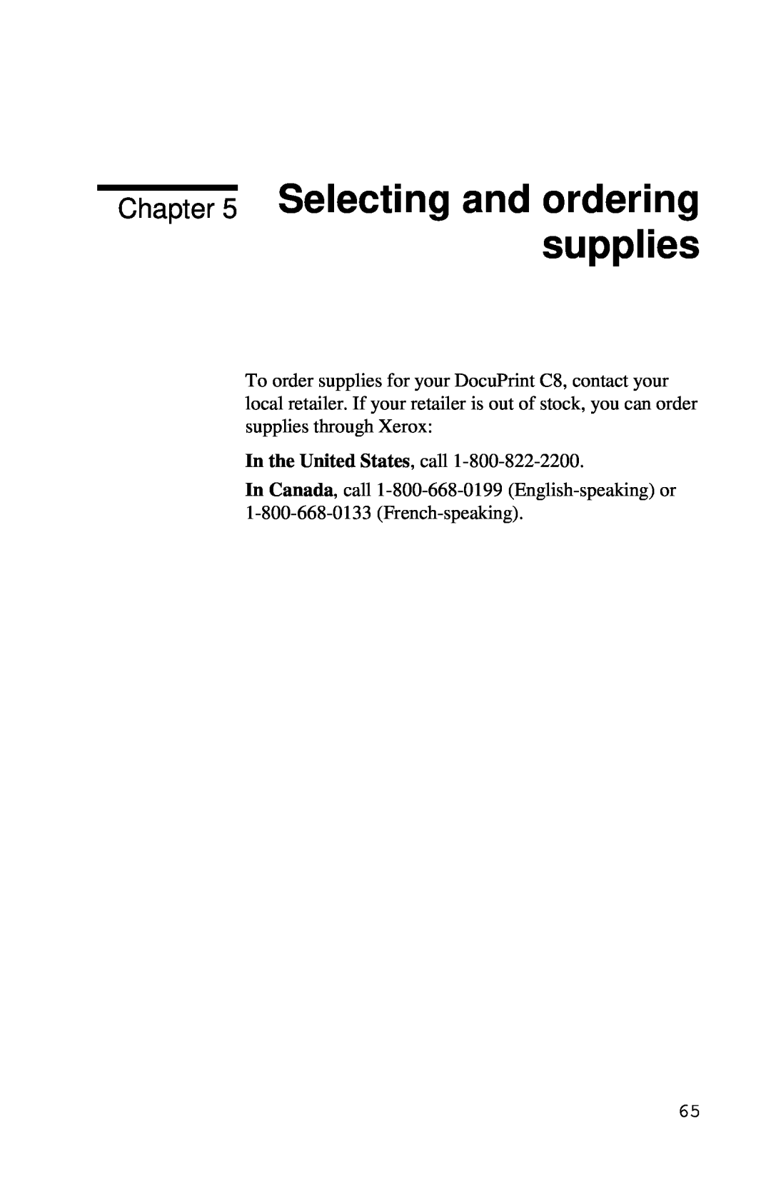 Xerox Inkjet Printer manual Selecting and ordering supplies 