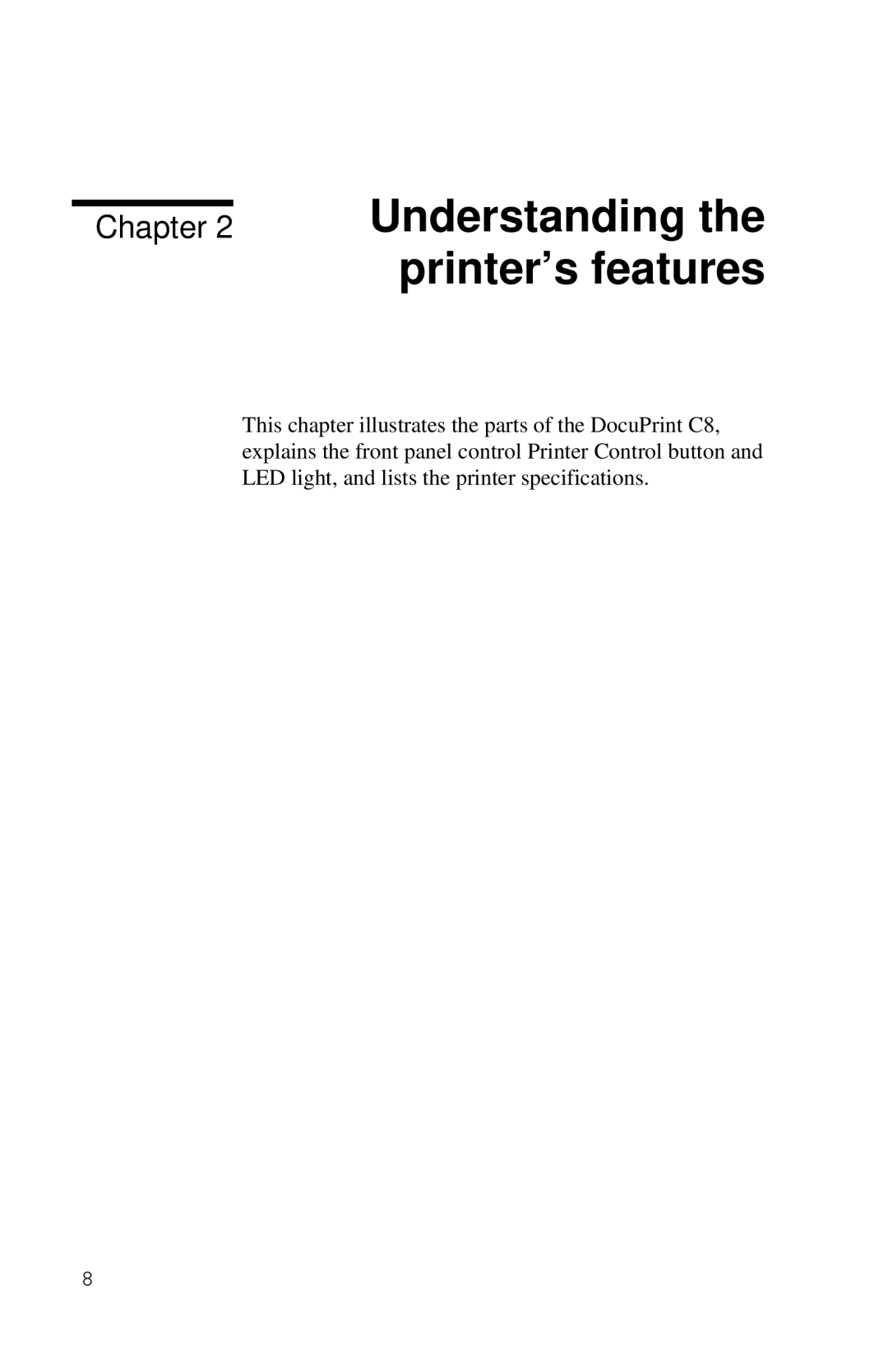 Xerox Inkjet Printer manual Understanding the printer’s features 