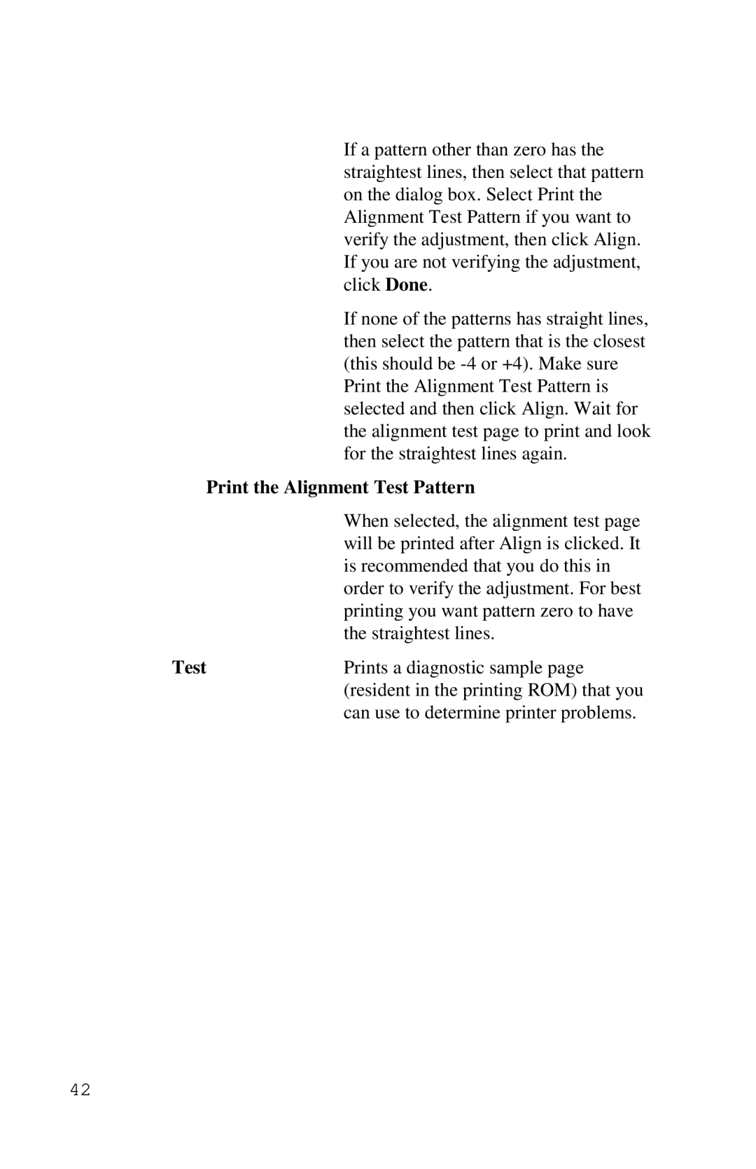 Xerox Inkjet Printer manual Print the Alignment Test Pattern 