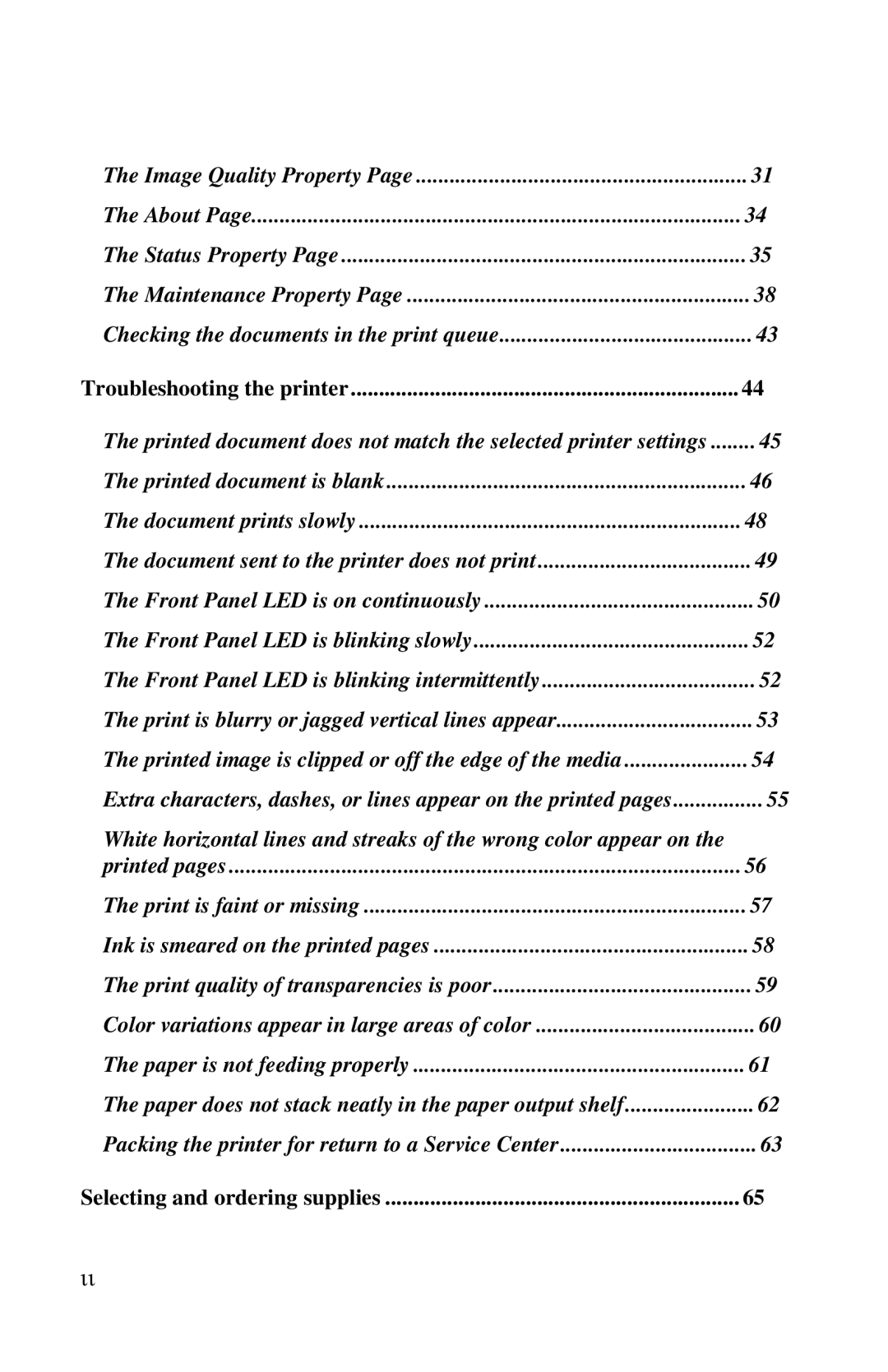 Xerox Inkjet Printer manual Troubleshooting the printer, Selecting and ordering supplies 