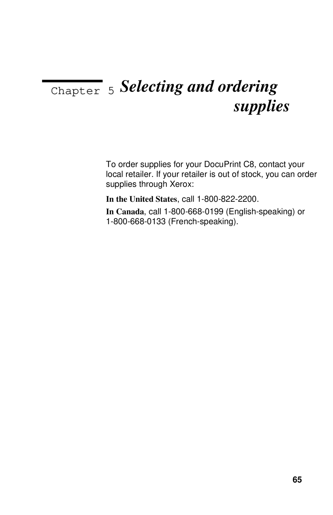 Xerox Inkjet Printer manual Selecting and ordering supplies 