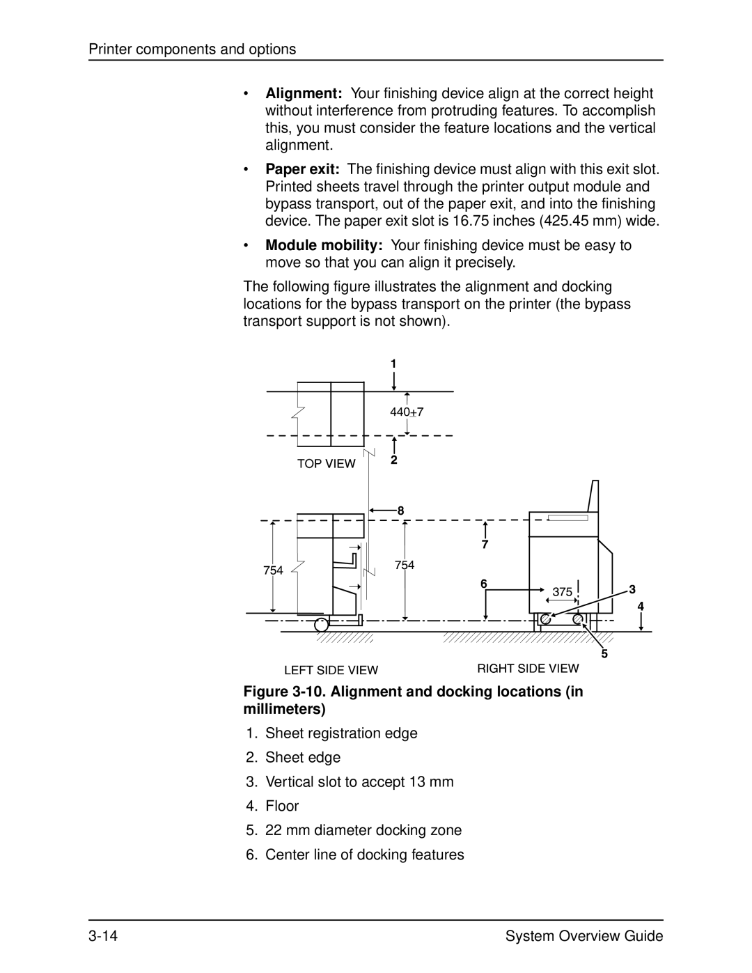 Xerox IPS, NPS, 4890, 4850, 92C manual Alignment and docking locations in millimeters 