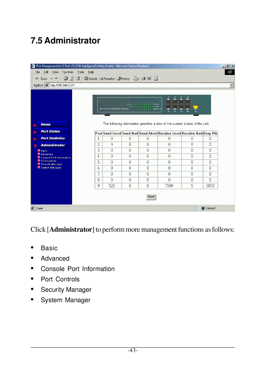 Xerox KS-801 operation manual Administrator 