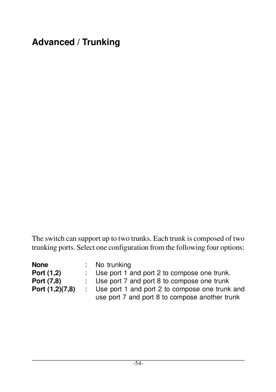 Xerox KS-801 operation manual Advanced / Trunking 