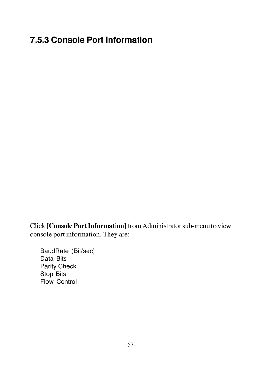 Xerox KS-801 operation manual Console Port Information 