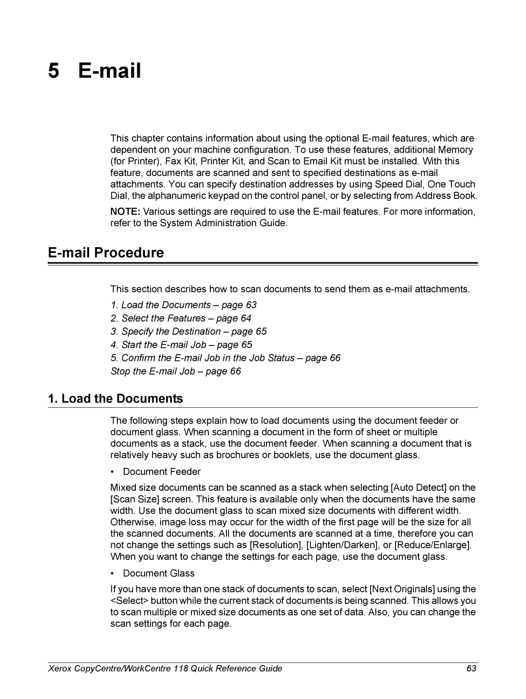 Xerox C118, M118i manual Mail Procedure 